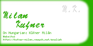 milan kufner business card